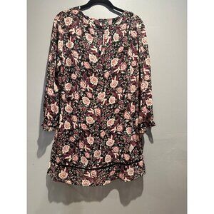 Women’s L Floral Dress – Cottagecore Romance, Lightweight Flowy Whimsygoth dark